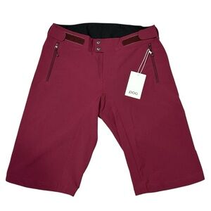 POC Women’s XS Maroon Propylene Red Resistance Enduro Lt WO Performance Shorts